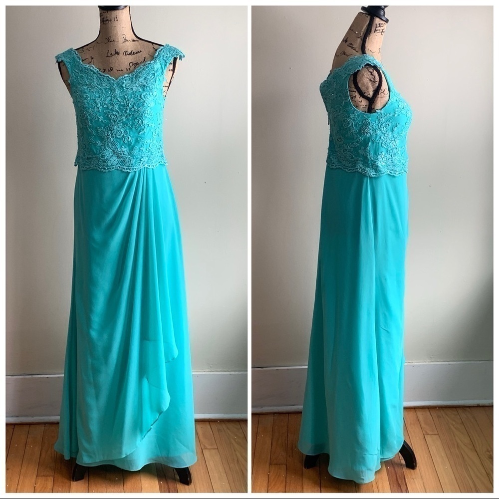 Azazi green embroidered dress size C